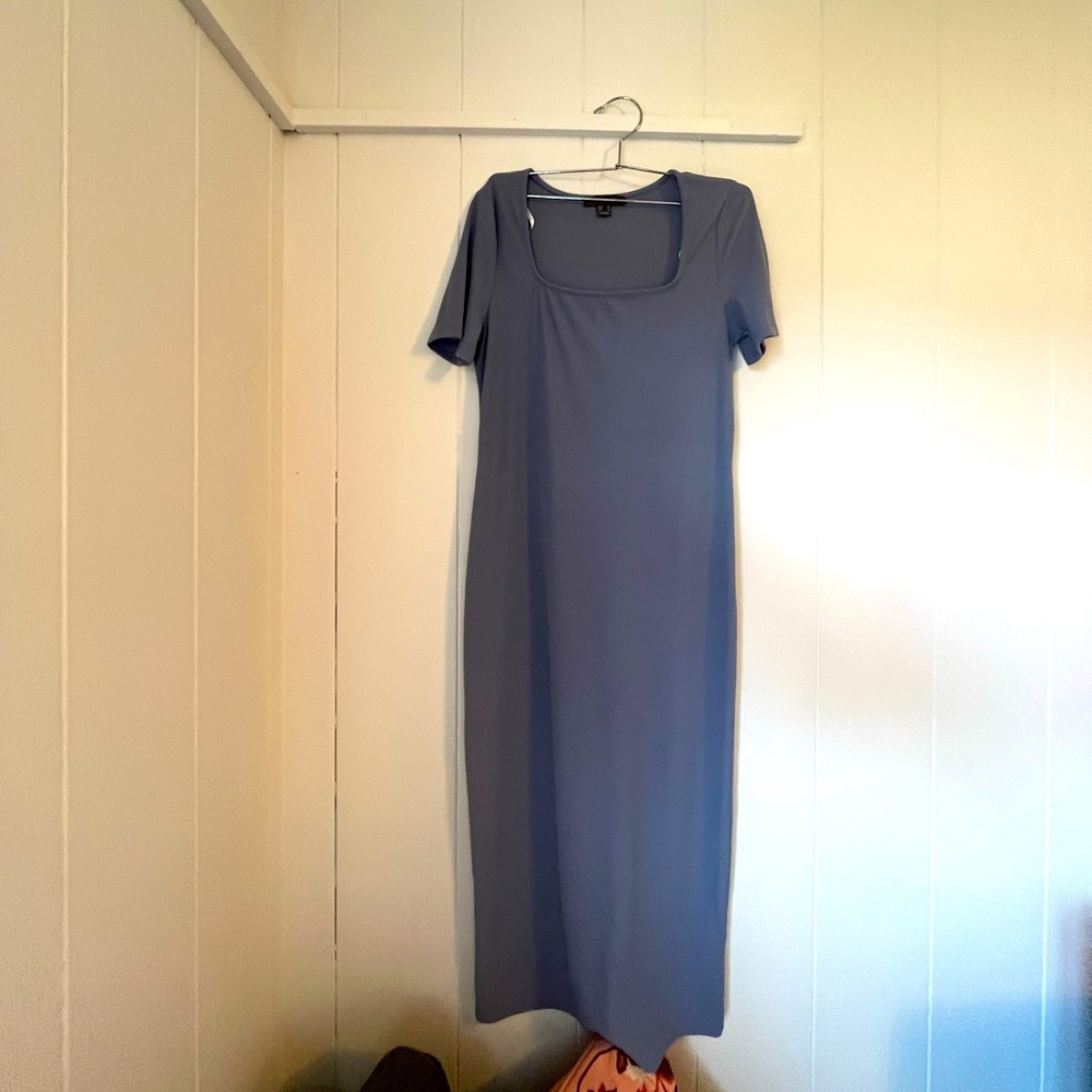 Long light blue dress